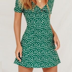 Verge Girl Mini Green Dress